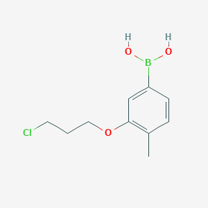 Chemical structure of (3-(3-Chloropropoxy)-4-methylphenyl)boronic acid