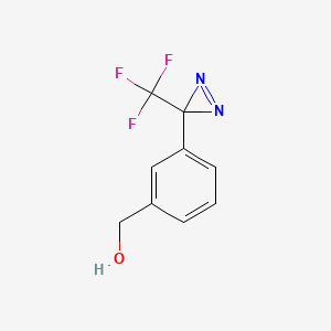 Chemical structure of (3-(3-(Trifluoromethyl)-3H-diazirin-3-yl)phenyl)methanol