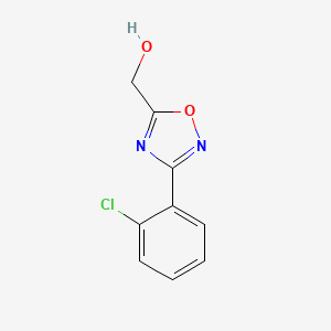 Chemical structure of (3-(2-Chlorophenyl)-1,2,4-oxadiazol-5-yl)methanol