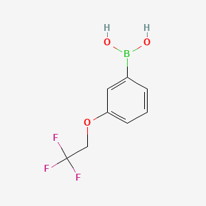 Chemical structure of 3-(2,2,2-Trifluoroethoxy)phenylboronic acid