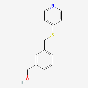 Chemical structure of (3-((Pyridin-4-ylthio)methyl)phenyl)methanol