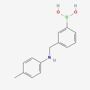 Chemical structure of (3-((Methyl(phenyl)amino)methyl)phenyl)boronic acid