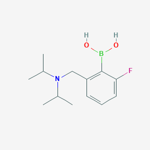 Chemical structure of (3-((Diisopropylamino)methyl)-4-fluorophenyl)boronic acid