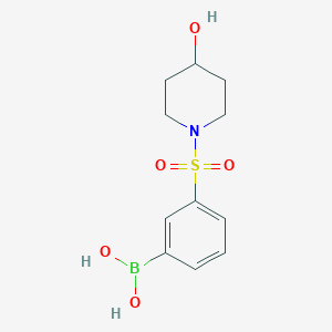 Chemical structure of (3-((4-Hydroxypiperidin-1-yl)sulfonyl)phenyl)boronic acid
