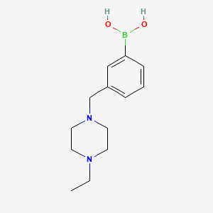 Chemical structure of (3-((4-Ethylpiperazin-1-yl)methyl)phenyl)boronic acid