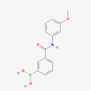 Chemical structure of (3-((3-Methoxyphenyl)carbamoyl)phenyl)boronic acid