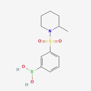 Chemical structure of (3-((2-Methylpiperidin-1-yl)sulfonyl)phenyl)boronic acid