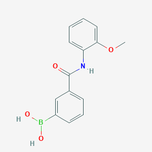 Chemical structure of (3-((2-Methoxyphenyl)carbamoyl)phenyl)boronic acid