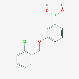 Chemical structure of (3-((2-Chlorobenzyl)oxy)phenyl)boronic acid