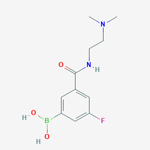 Chemical structure of (3-((2-(Dimethylamino)ethyl)carbamoyl)-5-fluorophenyl)boronic acid