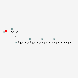 Chemical structure of (2Z,6Z,10E,14E,18E)-Farnesylfarnesol