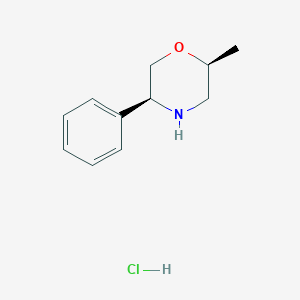 Chemical structure of (2S,5S)-2-Methyl-5-phenylmorpholine hydrochloride
