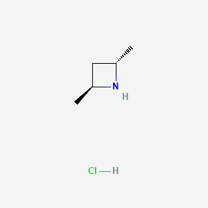 Chemical structure of (2S,4S)-2,4-Dimethylazetidine hydrochloride