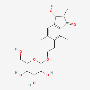 Chemical structure of (2S,3S)-Pteroside C