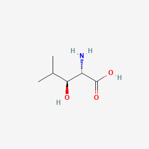 Chemical structure of (2S,3S)-2-Amino-3-hydroxy-4-methylpentanoic acid