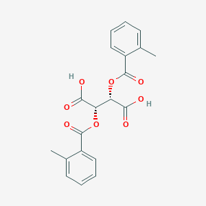 Chemical structure of (2S,3S)-2,3-Bis((2-methylbenzoyl)oxy)succinic acid
