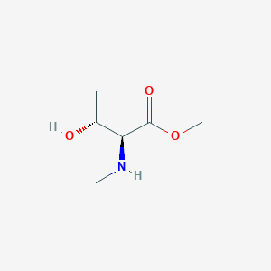 Chemical structure of (2S,3R)-methyl 3-hydroxy-2-(methylamino)butanoate