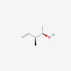 Chemical structure of (2S,3R)-3-methylpent-4-en-3-ol