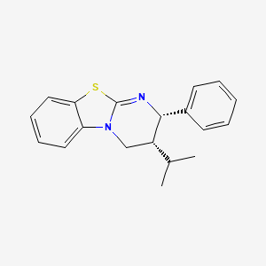 Chemical structure of (2S,3R)-3,4-Dihydro-3-isopropyl-2-phenyl-2H-pyrimido[2,1-b]benzothiazole