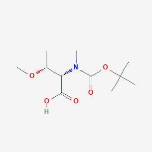 Chemical structure of N-(tert-butoxycarbonyl)-n,o-dimethyl-l-threonine