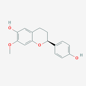 Chemical structure of 6,4'-Dihydroxy-7-methoxyflavan