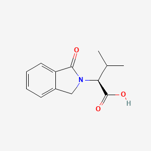 Chemical structure of (2S)-3-Methyl-2-(1-oxo-2,3-dihydro-1H-isoindol-2-yl)butanoic acid
