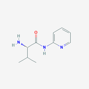 Chemical structure of (2S)-2-Amino-3-methyl-N-2-pyridinylbutanamide