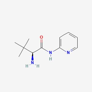 Chemical structure of (2S)-2-Amino-3,3-dimethyl-N-2-pyridinylbutanamide