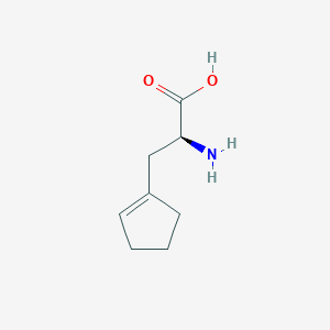 Chemical structure of (2S)-2-Amino-3-(cyclopent-1-en-1-yl)propanoic acid