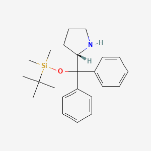 Chemical structure of (S)-(t-Butyldimethylsiloxy)-diphenylmethyl)pyrrolidine