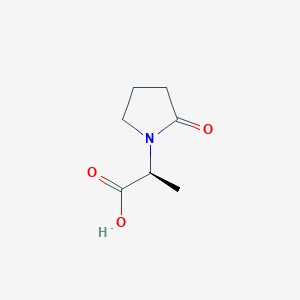 Chemical structure of 2-(2-Oxopyrrolidin-1-yl)propanoic acid