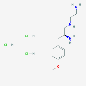 Chemical structure of (2S)-1-N-(2-aminoethyl)-3-(4-ethoxyphenyl)propane-1,2-diamine,trihydrochloride
