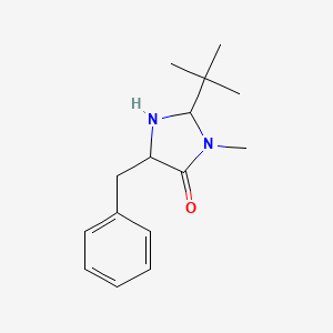 Chemical structure of (2R,5S)-5-Benzyl-2-tert-butyl-3-methylimidazolidin-4-one