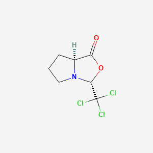 Chemical structure of (2R,5S)-2-Trichloromethyl-3-oxa-1-azabicyclo[3.3.0]octan-4-one