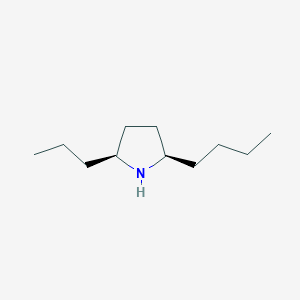 Chemical structure of (2R,5S)-2-butyl-5-propylpyrrolidine