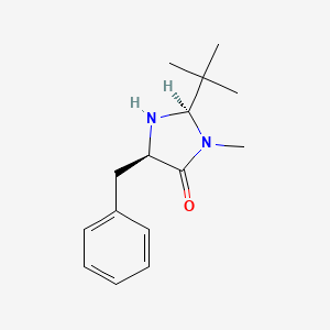 Chemical structure of (2R,5R)-5-Benzyl-2-tert-butyl-3-methylimidazolidin-4-one