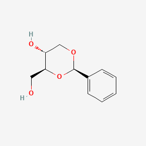 Chemical structure of (2R,4S,5R)-4-(hydroxymethyl)-2-phenyl-1,3-dioxan-5-ol