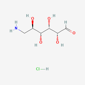 Chemical structure of D-Glucose, 6-amino-6-deoxy-, hydrochloride