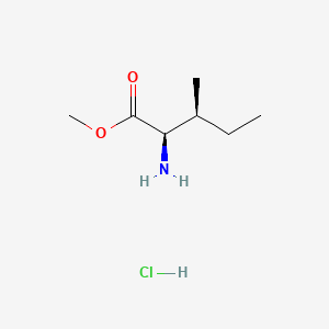 Chemical structure of (2R,3S)-2-Amino-3-methyl-pentanoic acid methyl ester hydrochloride