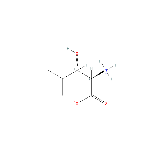 Chemical structure of (2R,3S)-2-Amino-3-hydroxy-4-methylpentanoic acid