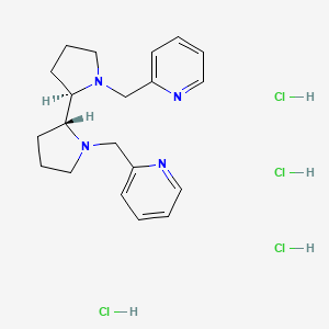 Chemical structure of (2R,2'R)-(+)-[N,N'-Bis(2-pyridylmethyl)]-2,2'-bipyrrolidine tetrahydrochloride