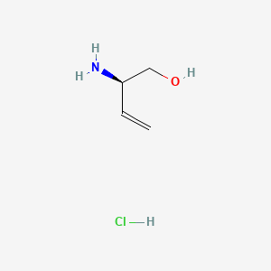 Chemical structure of (2R)-2-aminobut-3-en-1-ol,hydrochloride