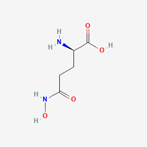 Chemical structure of (2R)-2-amino-4-(hydroxycarbamoyl)butanoic acid