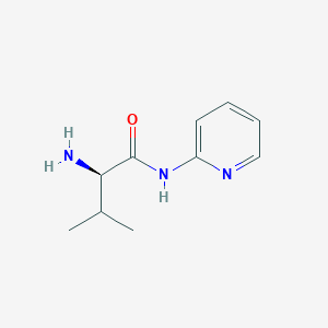 Chemical structure of (2R)-2-Amino-3-methyl-N-2-pyridinylbutanamide