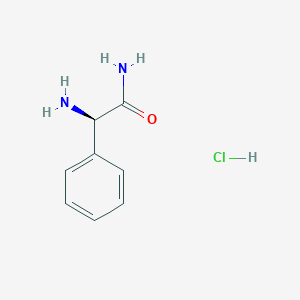 Chemical structure of (R)-2-Amino-2-phenylacetamide hydrochloride