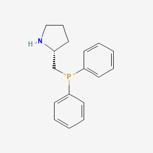 Chemical structure of (R)-2-[(Diphenylphosphino)methyl]pyrrolidine