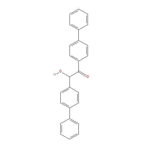 Chemical structure of 1,2-Di(biphenyl-4-yl)-2-hydroxyethanone