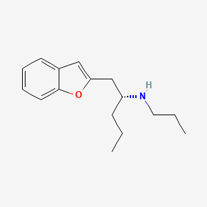 Chemical structure of (R)-1-(Benzofuran-2-yl)-N-propylpentan-2-amine