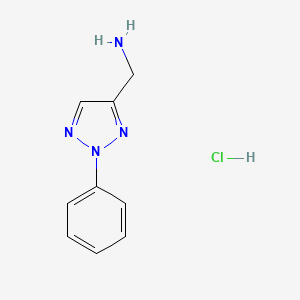 Chemical structure of (2-Phenyl-2H-1,2,3-triazol-4-yl)methanamine hydrochloride