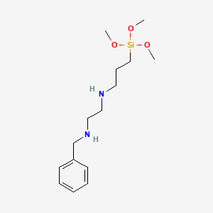 Chemical structure of (2-N-BENZYLAMINOETHYL)-3-AMINOPROPYL-TRIMETHOXYSILANE